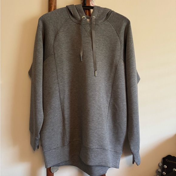 Spanx Women’s Air Essential Long Hoodie Medium Heather Grey Size Medium NWOT - Picture 2 of 5